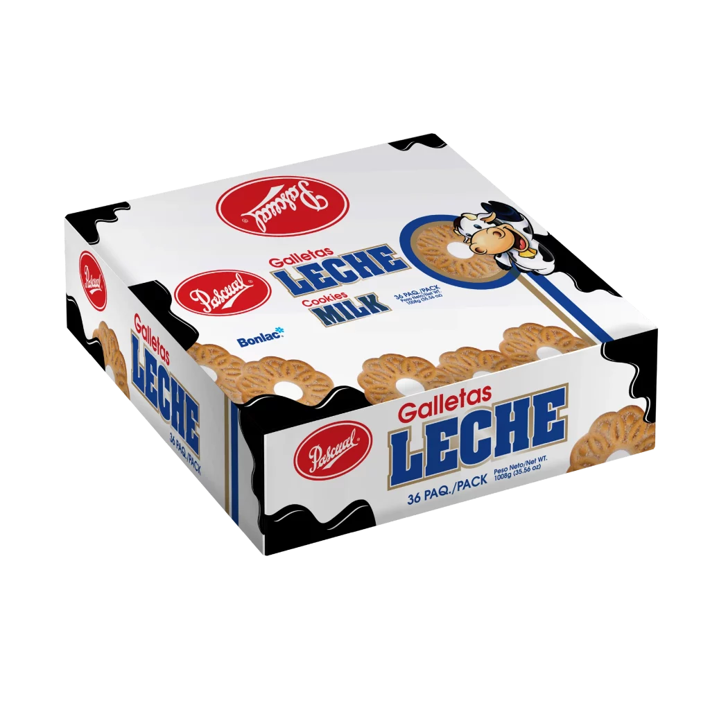 Caja de galleta de leche pascual