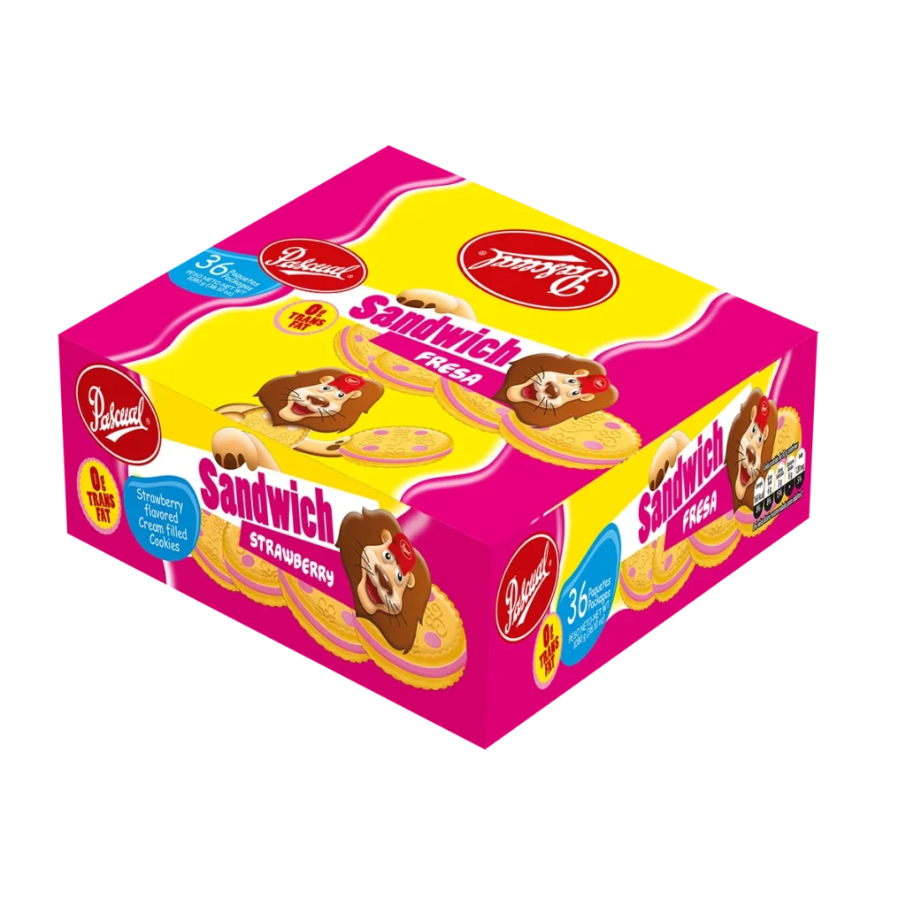 Caja Sandwich Pascual fresa