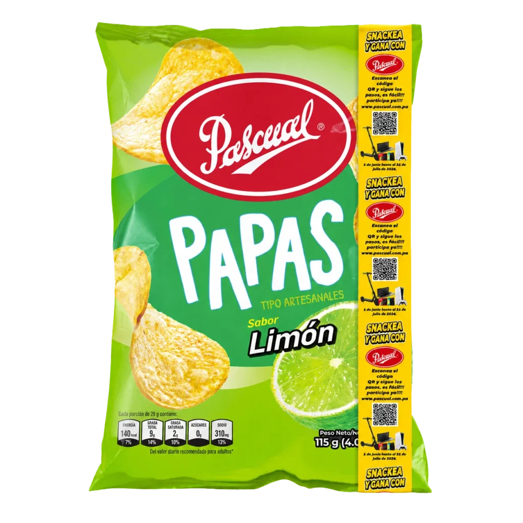 papas limon Platanitos Promo Pascual Snackea y Gana